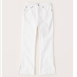 Abercrombie & Fitch White kick flare jeans
